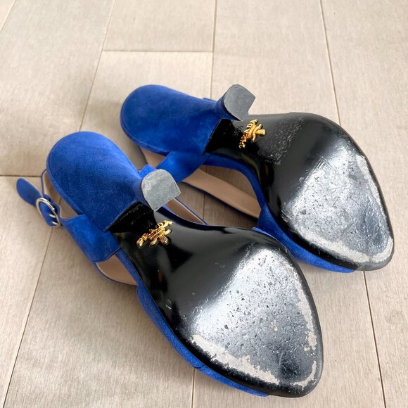 Prada Blue Velvet Heels w/ original box - Picture 12 of 13